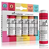 ArtNaturals Natural Lip Balm Beeswax - (6 x .15 Oz / 4.25g) - Gift Set...
