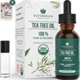 Naturenics Tea Tree Essential Oil-100% USDA Organic Melaleuca...